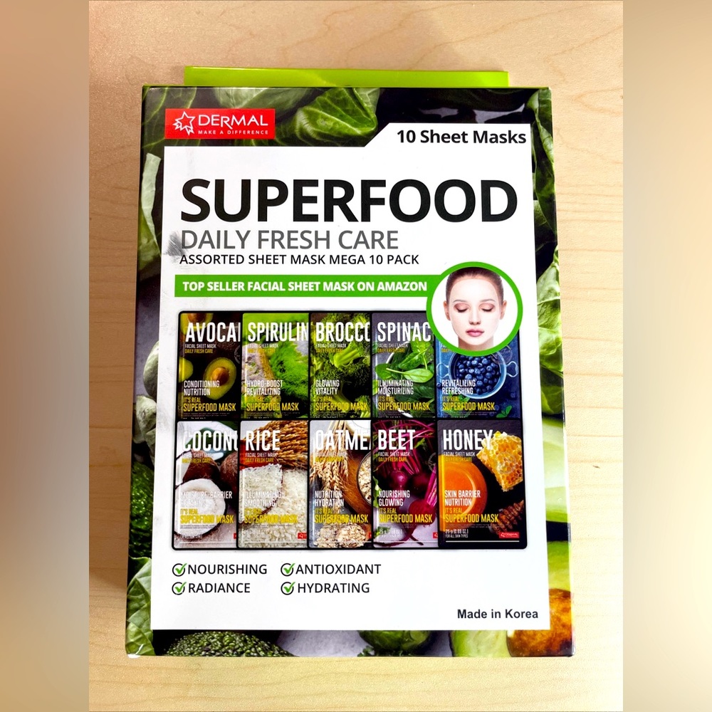 Superfood Daily Fresh Care Assorted Sheet Mask mega 10 Pack